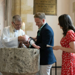 Baptism at the font