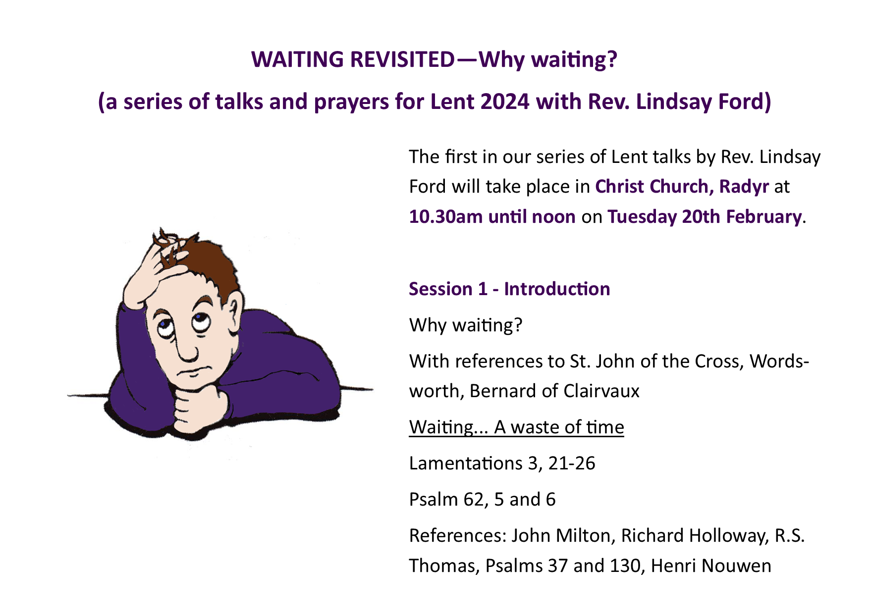 Rev Lindsay's Lent Talk - Part 1