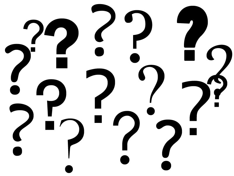 Various sized Question marks