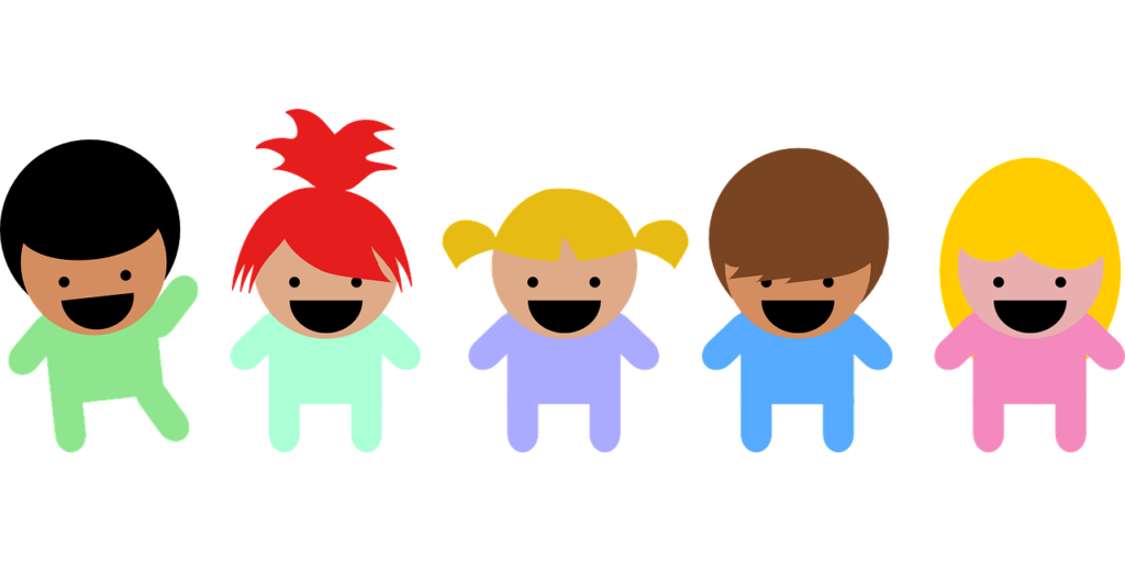Cartoon babies and children