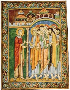 Mary Magdalen announcing the resurrection